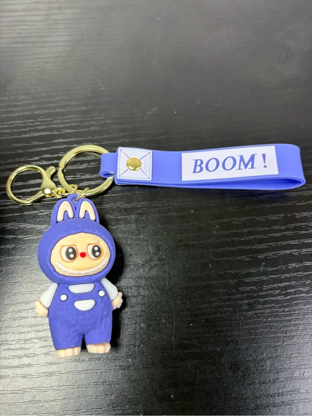 Purple Labubu 'BOOM!' Keychain/Bag Charm with Cute Character